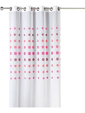 Cortina de organza con lunares geométricos