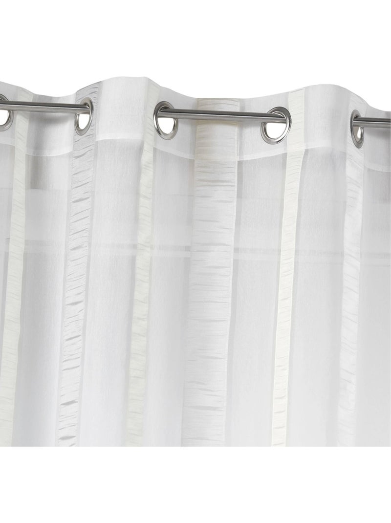 Cortina de organza con rayas verticales Gris claro - Kiabi