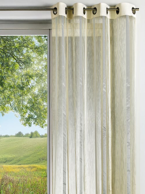 Cortina de organza con rayas verticales - Kiabi