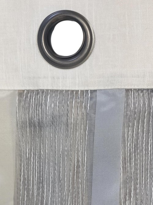 Cortina de organza con rayas verticales - Kiabi