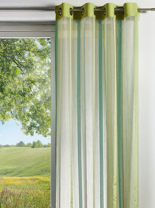Cortina de organza con rayas verticales - Kiabi