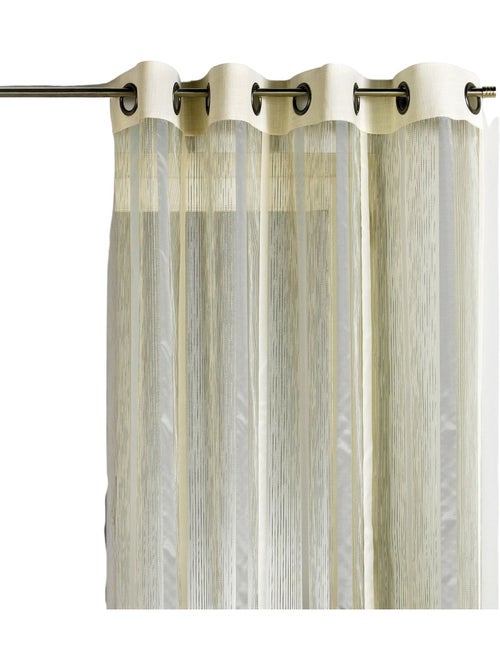 Cortina de organza con rayas verticales y ribete - Kiabi Cortina de organza con rayas verticales y ribete - Kiabi