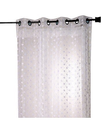Cortina de organza jacquard bordada con lunares pequeños