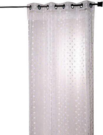 Cortina de organza jacquard bordada con lunares pequeños