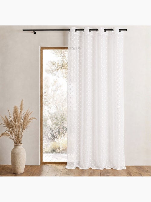 Cortina de organza jacquard bordada con lunares pequeños - Kiabi