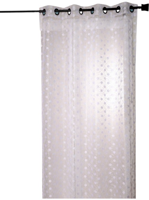 Cortina de organza jacquard bordada con lunares pequeños - Kiabi