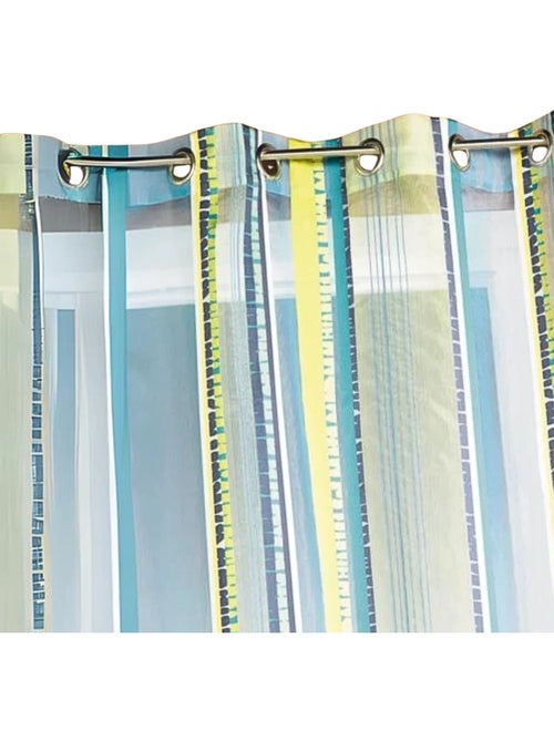 Cortina de organza jacquard con rayas verticales - Kiabi