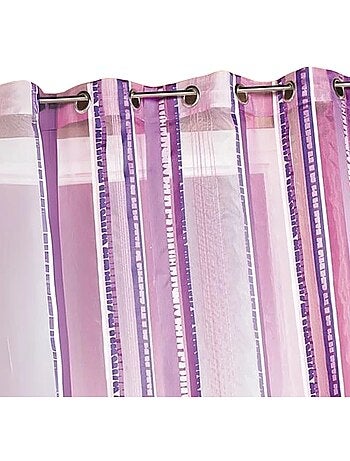 Cortina de organza jacquard con rayas verticales