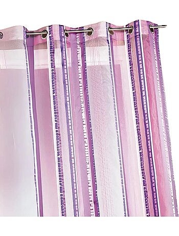 Cortina de organza jacquard con rayas verticales