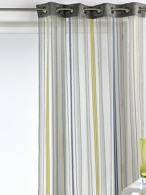 Cortina de Organza Rayada con Paramento Ante - Kiabi