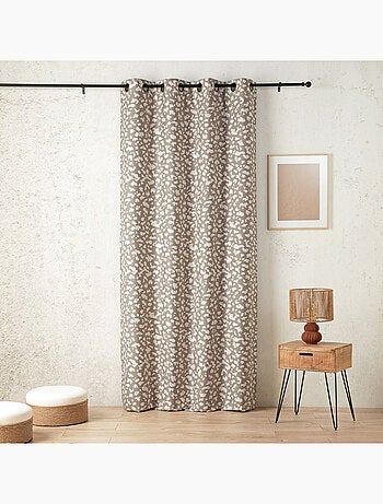 Cortina de oscurecimiento térmica y acústica con revestimiento de vellón jacquard