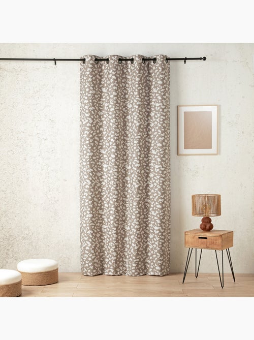 Cortina de oscurecimiento térmica y acústica con revestimiento de vellón jacquard - Kiabi