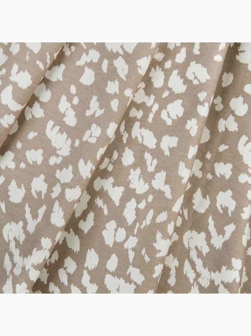 Cortina de oscurecimiento térmica y acústica con revestimiento de vellón jacquard Beige claro - Kiabi