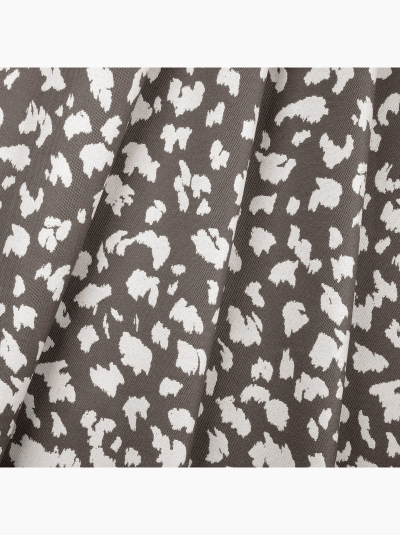 Cortina de oscurecimiento térmica y acústica con revestimiento de vellón jacquard Gris oscuro - Kiabi
