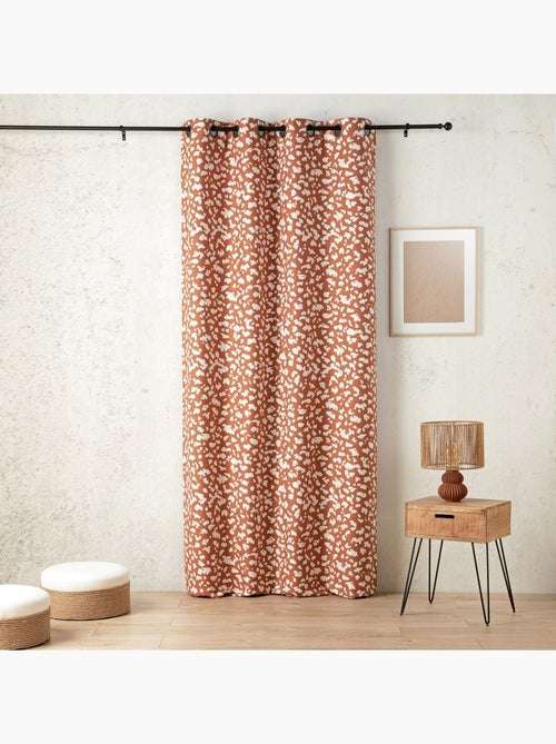 Cortina de oscurecimiento térmica y acústica con revestimiento de vellón jacquard - Kiabi