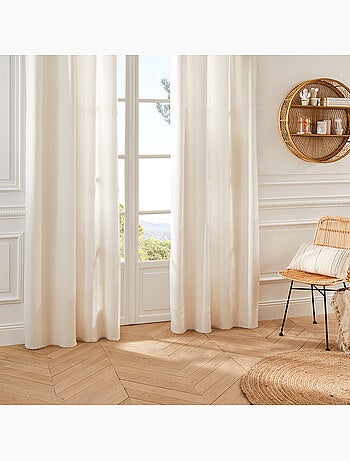 Cortina de piel sintética jaiko 140x260cm blanca