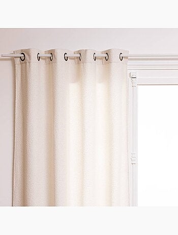 Cortina de piel sintética jaiko 140x260cm blanca