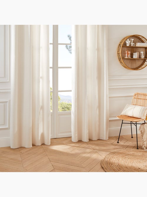 Cortina de piel sintética jaiko 140x260cm blanca - Kiabi Cortina de piel sintética jaiko 140x260cm blanca - Kiabi