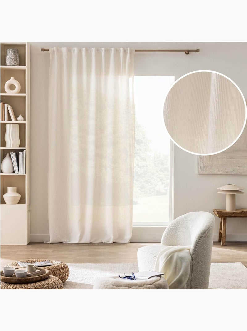 Cortina de poliéster cody douceur d'intérieur Beige - Kiabi