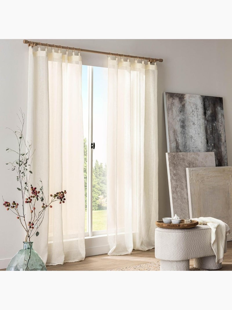 Cortina de poliéster sunline douceur d'intérieur Blanco - Kiabi