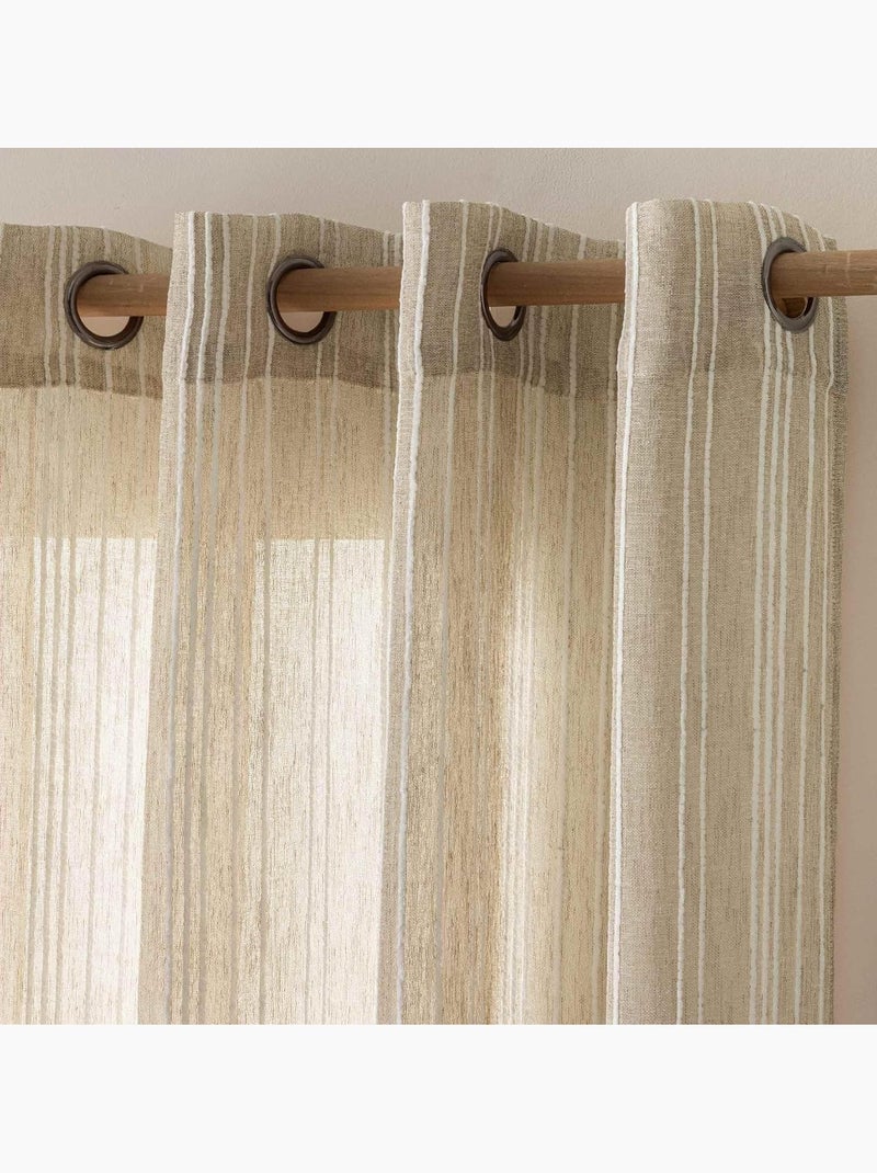Cortina de poliéster zaho douceur d'intérieur Beige - Kiabi