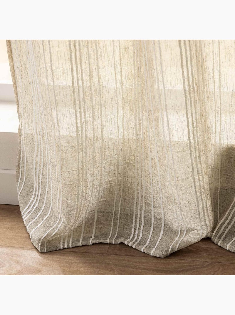 Cortina de poliéster zaho douceur d'intérieur Beige - Kiabi