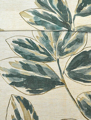 Cortina de polilina con estampado de flores en acuarela