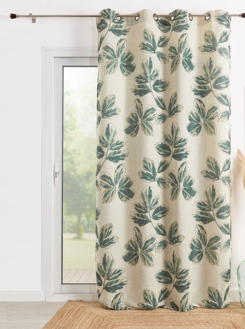 Cortina de polilina con estampado de flores en acuarela - Kiabi