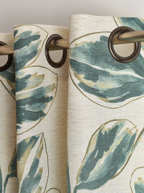 Cortina de polilina con estampado de flores en acuarela - Kiabi