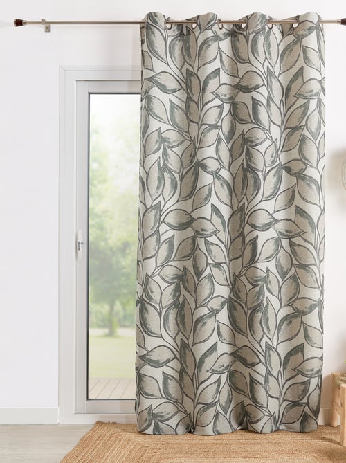 Cortina de polilina con estampado de hojas de acuarela - Kiabi