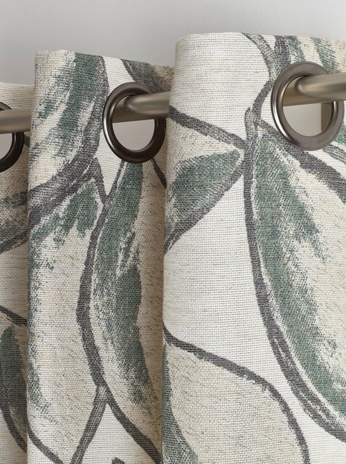 Cortina de polilina con estampado de hojas de acuarela - Kiabi