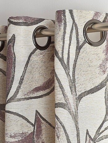 Cortina de polilina con estampado de hojas de acuarela
