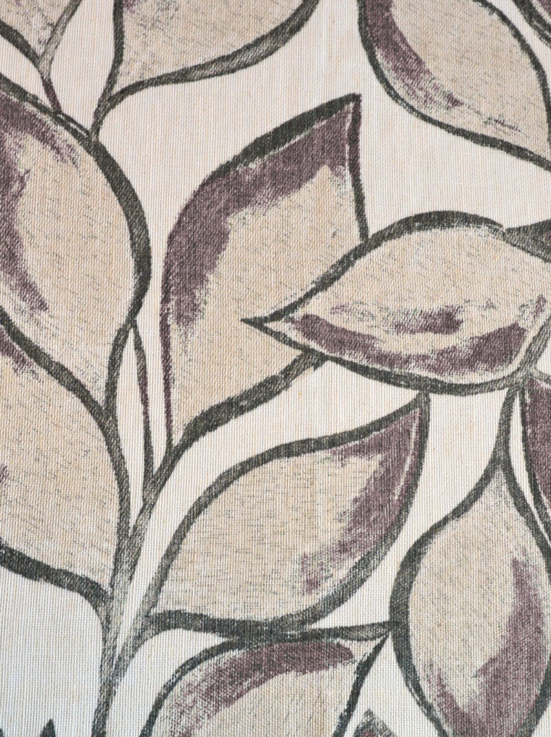 Cortina de polilina con estampado de hojas de acuarela Violeta ciruela - Kiabi