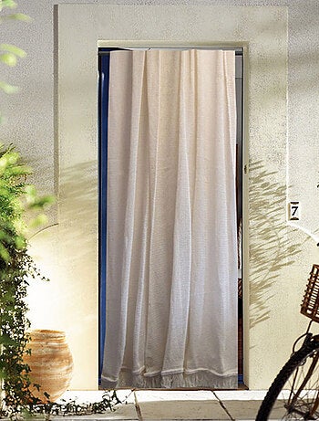 Cortina de puerta “marsellesa” lisa con flequillos