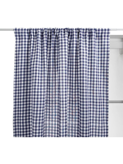 Cortina de ranuras 260x140cm guinga azul marino - Kiabi Cortina de ranuras 260x140cm guinga azul marino - Kiabi