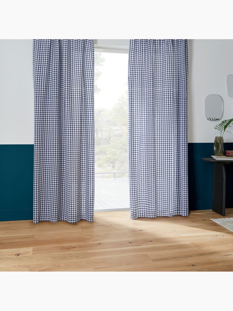 Cortina de ranuras 260x140cm guinga azul marino Azul marino - Kiabi
