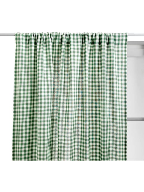 Cortina de ranuras 260x140cm guinga verde - Kiabi Cortina de ranuras 260x140cm guinga verde - Kiabi