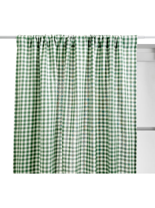 Cortina de ranuras 260x140cm guinga verde - Kiabi Cortina de ranuras 260x140cm guinga verde - Kiabi