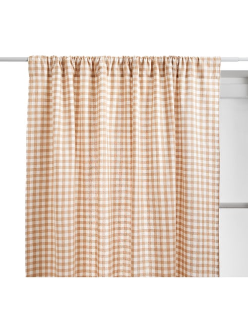 Cortina de ranuras 260x140cm lino beige guinga - Kiabi Cortina de ranuras 260x140cm lino beige guinga - Kiabi
