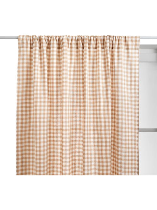 Cortina de ranuras 260x140cm lino beige guinga - Kiabi Cortina de ranuras 260x140cm lino beige guinga - Kiabi