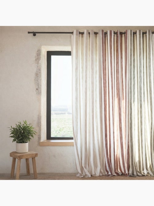 Cortina de rayas anchas 100% algodón LOURMARIN - Kiabi
