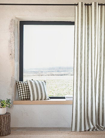 Cortina de rayas anchas 100% algodón LOURMARIN