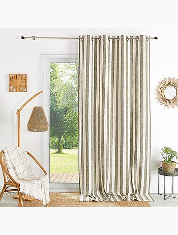 Cortina de rayas anchas 100% algodón LOURMARIN