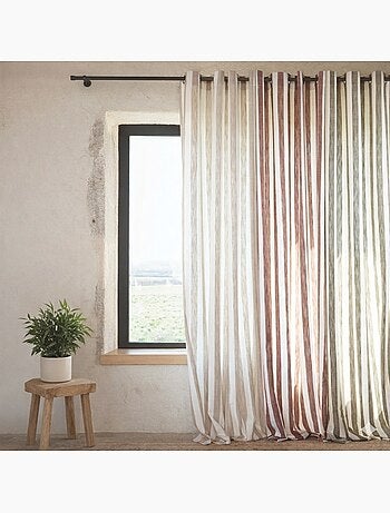 Cortina de rayas anchas 100% algodón LOURMARIN