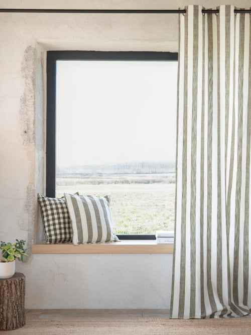 Cortina de rayas anchas 100% algodón LOURMARIN - Kiabi