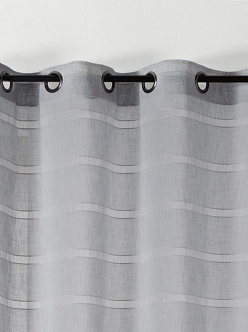 Cortina de rayas Cordelette Gris claro - Kiabi