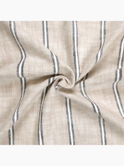 Cortina de rayas de algodón flameado con ojales - Kiabi