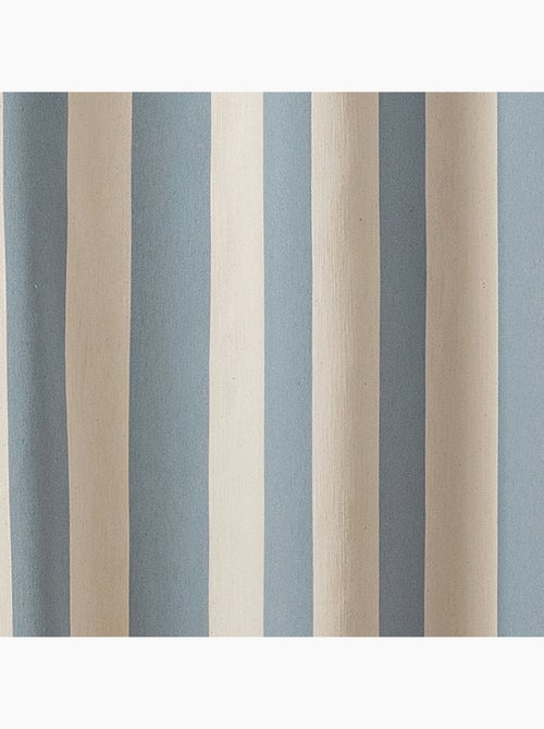 Cortina de satén de rayas verticales con ojales - Kiabi