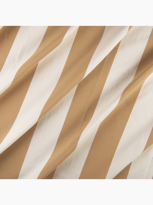 Cortina de satén de rayas verticales con ojales - Kiabi