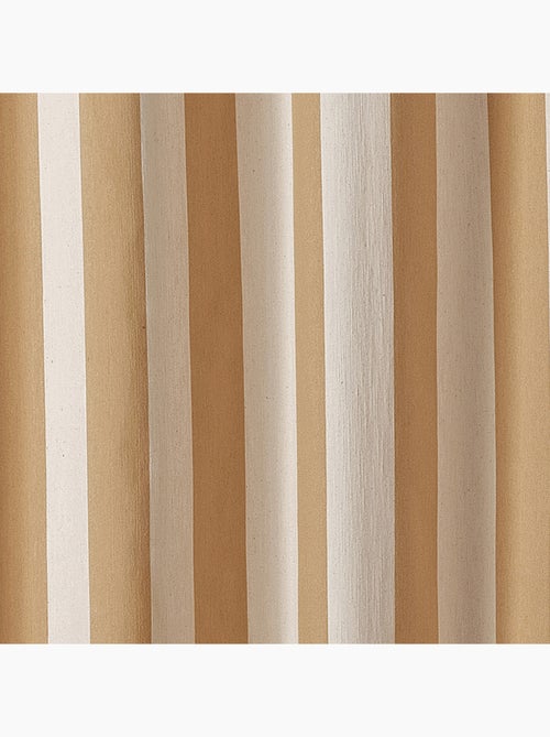 Cortina de satén de rayas verticales con ojales - Kiabi